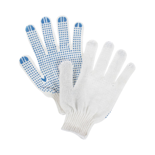 Рабочие перчатки хб (3 нити - точка)